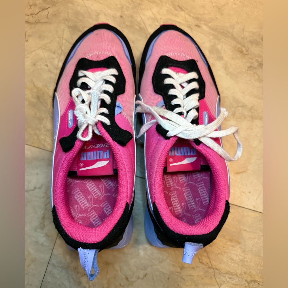Puma Rider FV Vibrant Pink and Black Athletic Shoes
